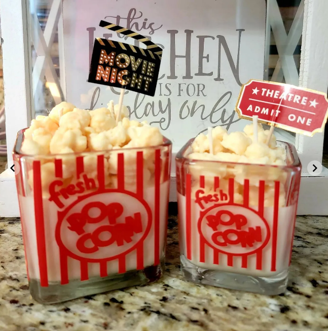Popcorn Theme Scented Soy Wax Candles 16oz