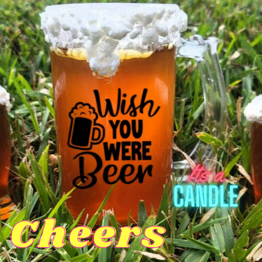 Beer Theme Wax Candle - 5oz - Hand Made - Cheers