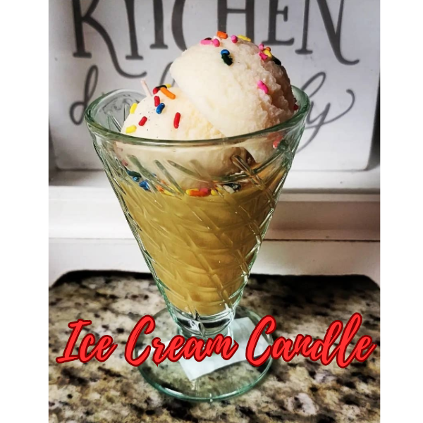 Ice Cream Cone scented soy wax candle